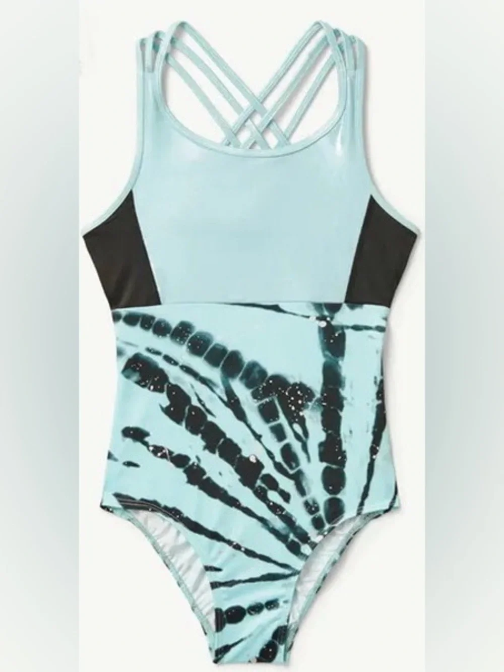 Justice girls strappy back one piece leotard Size large 12/14
